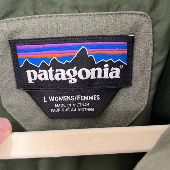 Green Patagonia Long Quilted puffer coat Size L - Picture 2 of 6